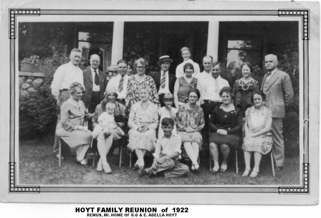 GG Hoyt Family Re-union Remus, MI 1922