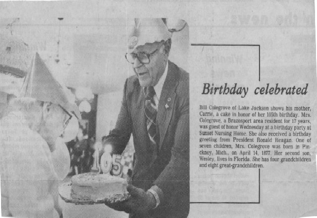 105 YRS OLD BIRTHDAY CELEBRATION ARTICLE