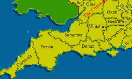 SE Map of England & 8 Parishes